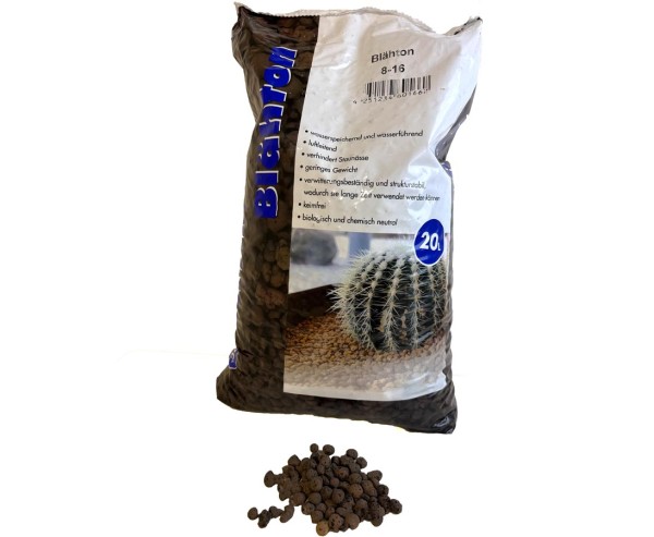 Blähton Kugeln braun schwarz mit 8 bis 16mm als Füllmaterial in einem 20 Liter Sack