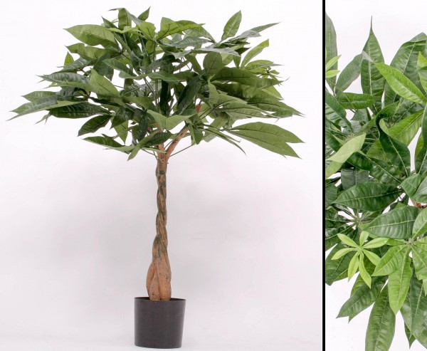 Kunstbaum Pachira 90cm mit 201 Textilfaser Blätter