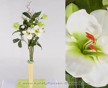 Prärieglockenblumengesteck, weiß, Höhe 80cm
