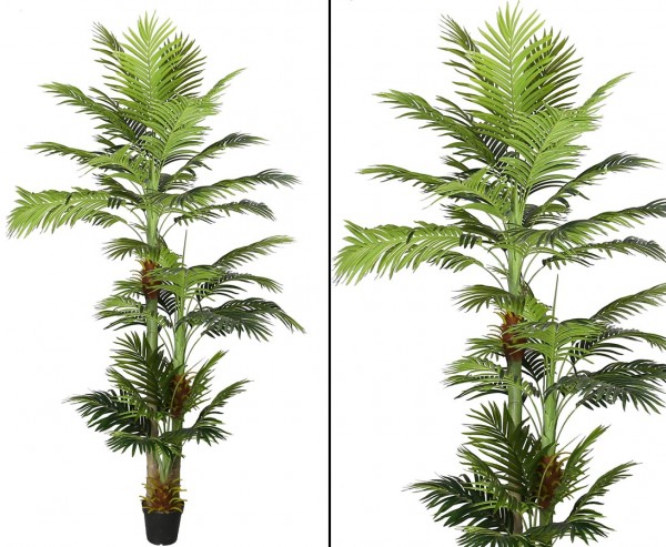Areca Kunstpalme 290cm mit 3 Stämmen und 41 Blättern
