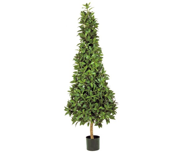 Kunstbaum Lorbeerkegel mit Zementtopf 140cm