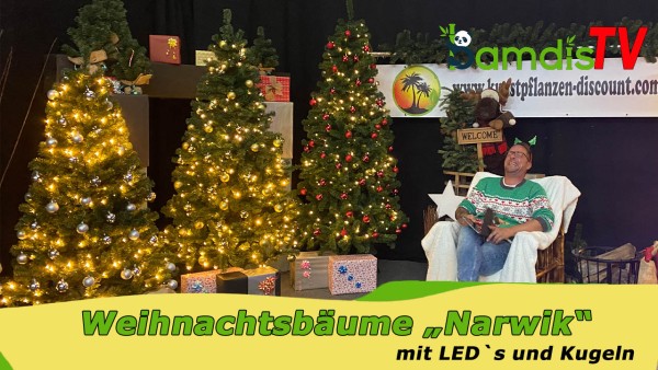 Weihnachtsbaume-Narwik-mitLed-und-Kugeln