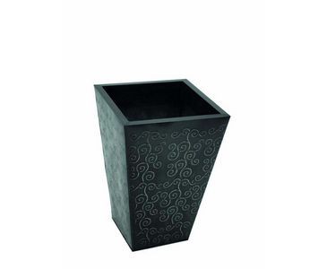 Zinkübertopf gemustert, Höhe 31cm, 19x19cm breit