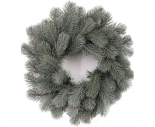 Weihnachtskranz mit 63 Spritzguss Zweigen, Bavaria frost, Durch. 40cm