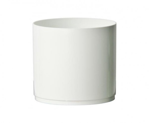 Pflanzgefäß Vase für Blumen und Kakteen weiß mit H:12cm und Ø13cm aus PP