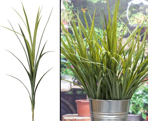 Graszweig 87cm mit 17 grünfarbigen PE Halmen