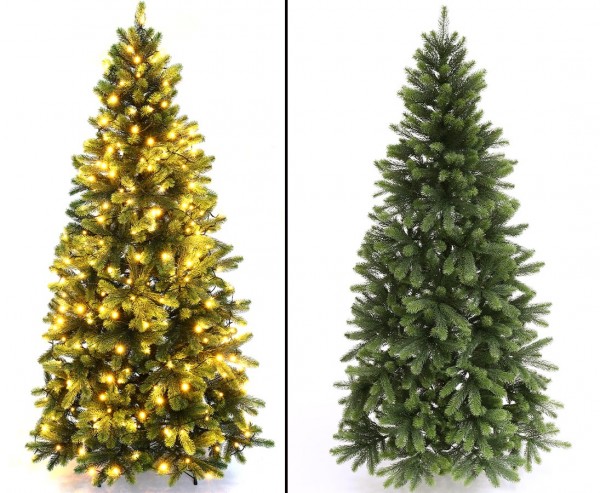 Künstlicher Tannenbaum 180cm mit Spritzguss Nadeln und LED Beleuchtung