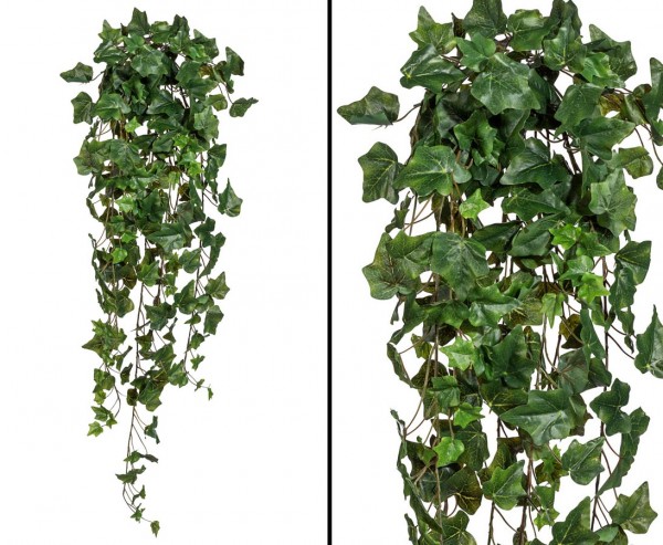 Efeubusch Hedera Kunstpflanze mit 98cm, 244 Blätter aus Textilfaser