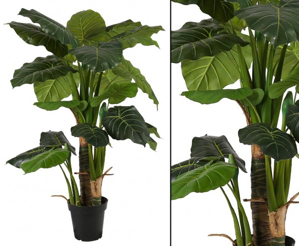 Alocasia künstliches riesenblättriges Pfeilblatt 135cm mit 26 Blätter