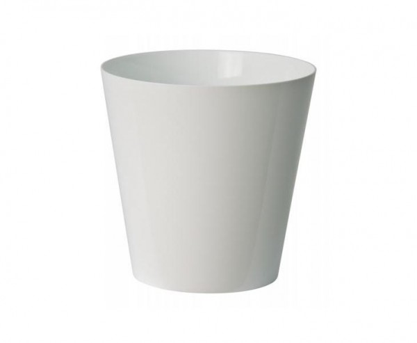 Blumen Vase weiß mit 16x16cm aus PP für Kunstpflanzen und Dekoartikel