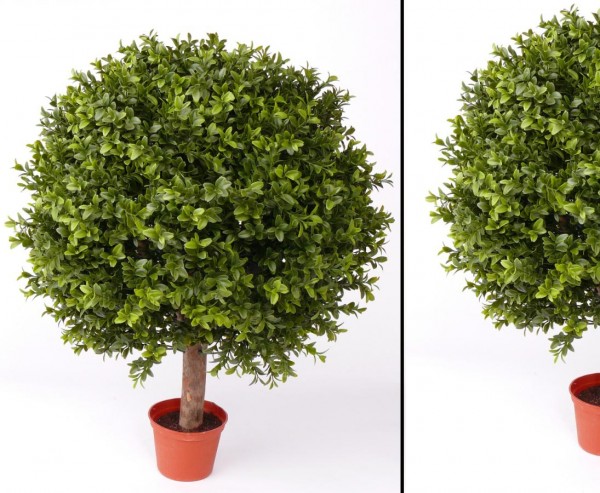 Buchskugel Kunstpflanze für Außenbereich mit UV Schutz Höhe ca. 65cm