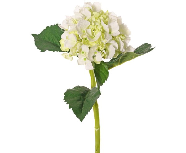 Künstliche Hortensie mit großer weißer Blüte Länge 48cm