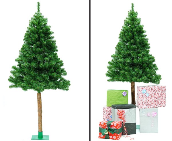 Künstlicher Tannenbaum mit Naturstamm 180cm