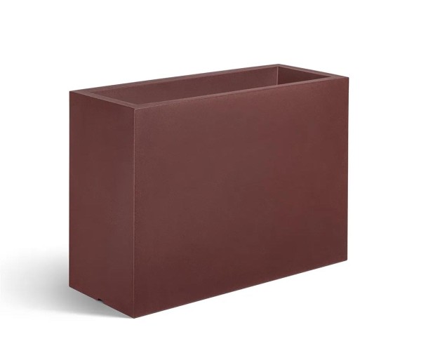 Hoher Pflanzentrog lavafarben als Kube mit B:80x H:70x T:30cm aus Kunststoff für Arrangements