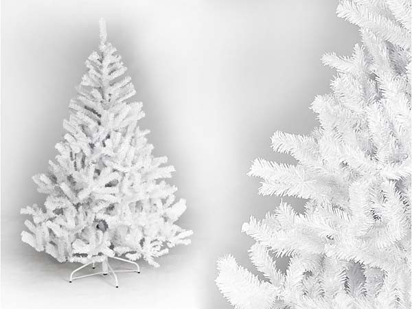 Künstlicher Christbaum weiß Oslo Höhe 210cm, mit 1085 Nadeln schwer entflammbar