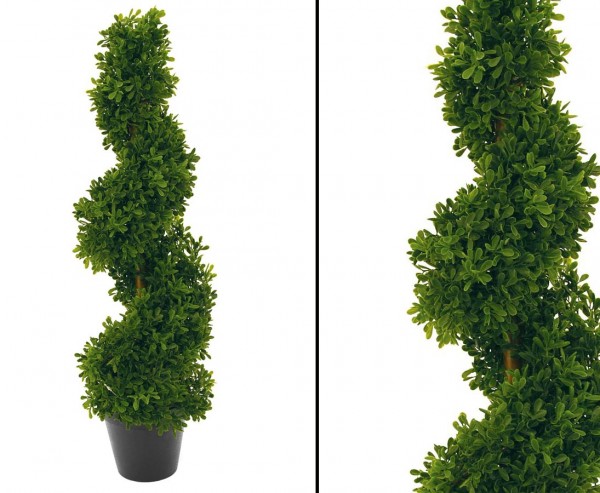 Spiral Kunstbaum mit 452 Lorbeer Blätter 61cm hoch