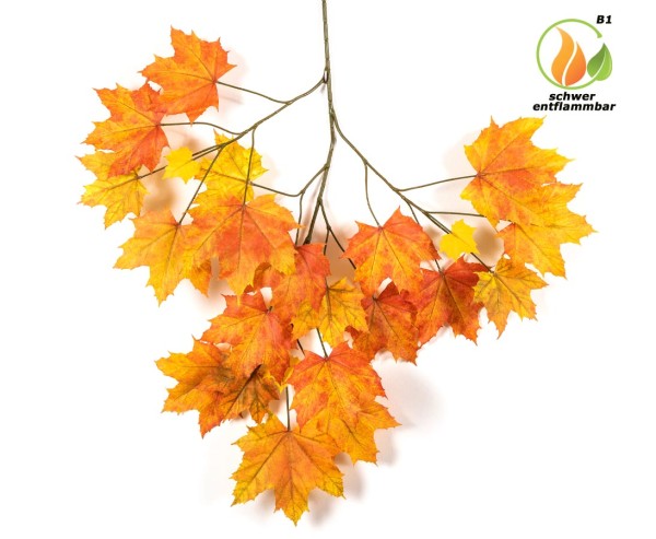 Kanadischer Ahorn Zweig 80cm mit 23 herbstliche Blätter in B1