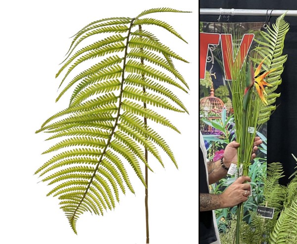 Farnzweig 109cm mit PE Blättern wie ein Waldfarn und biegsamen Stiel